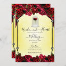 Search for red white and gold wedding invitations Roses