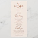 Search for minimalist wedding programs Bohemian