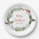 Search for beautiful christmas paper plates Red berries