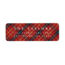 Search for plaid return address labels Traditional