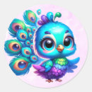 Search for cute peacock stickers Colourful