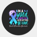 Search for teal ribbon stickers Crisis hotline