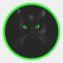 Search for black cat face stickers Green