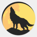 Search for wolf silhouette stickers Moon