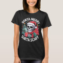 Search for skeleton womens tshirts Santa