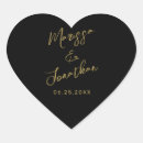 Search for gold heart wedding stickers Simple