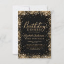 Search for dinner 60th birthday invitations Black and gold