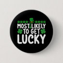 Search for lucky shamrock clover badges Leprechaun