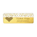 Search for gold glitter confetti return address labels White