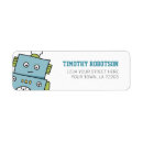 Search for robot return address labels Cartoon