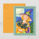 Search for black kitten postcards Pumpkins