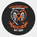 Search for my dad is my hero stickers Awareness