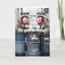 Search for funny raccoon birthday cards Cute
