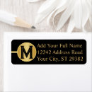 Search for gold black return address labels Classy
