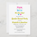 Search for valentine baby reveal invitations Pink or blue