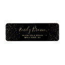 Search for glitter confetti return address labels Black