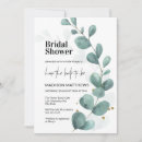 Search for watercolor eucalyptus bridal shower invitations Foliage