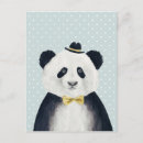 Search for panda bear postcards Watercolor