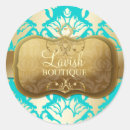 Search for turquoise damask stickers Aqua