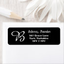 Search for monogram black return address labels Simple