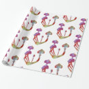 Search for magic mushrooms wrapping paper Watercolor