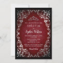 Search for red sweet 16 invitations Rustic