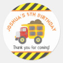 Search for dump truck birthday stickers Cute