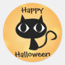 Search for black cat cartoon stickers Happy
