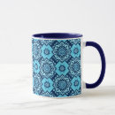 Search for blue geometric pattern mugs Cool