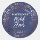 Search for rose gold navy blue stickers Bridal shower