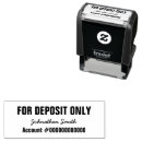 Search for accounting rubber stamps For deposit only