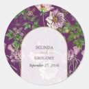 Search for purple and gold wedding stickers Botanical