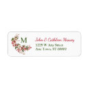 Search for festive floral return address labels Wreath