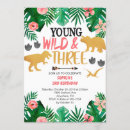 Search for dinosaur 3rd birthday invitations Wild