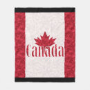 Search for canada flag blankets Red and white