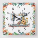 Search for sewing machine clocks Flowers
