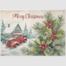 Search for red truck tissue paper Decoupage