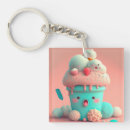 Search for pink icing square key rings Kawaii