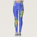 Search for world map leggings Earth