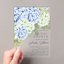Search for blue hydrangea bridal shower invitations Watercolor hydrangea flowers