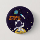 Search for outer space badges Birthday boy