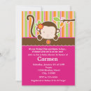 Search for monkey baby girl shower invitations Safari