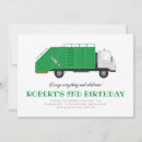 Search for garbage truck party invitations Boys