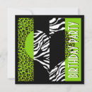 Search for green leopard invitations Animal