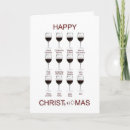 Search for funny wine christmas cards Red