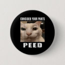 Search for funny cat meme badges Black