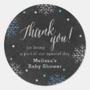 Search for chalkboard thank you stickers Baby shower