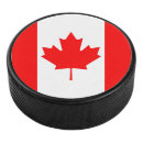 Search for flag of canada hockey pucks Maple leaf