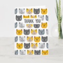 Search for cat thank you cards Meow