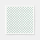 Search for green and white checkered napkins For kids